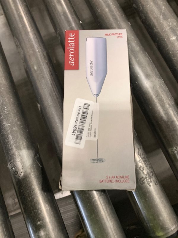 Photo 1 of Aerolatte Steam-Free Milk Frother, Satin Finish, 18/8 Stainless Steel Whisk, BPA-Free Plastic Housing, Batteries Included