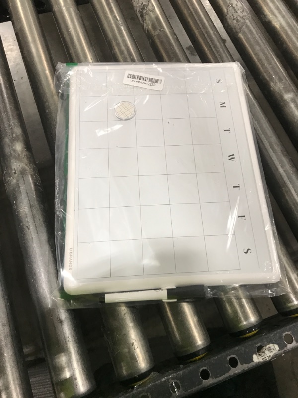 Photo 1 of U Brands Magnetic Dry Erase Calendar Board, 14"x11", Modern White Frame, Includes Marker and Magnet