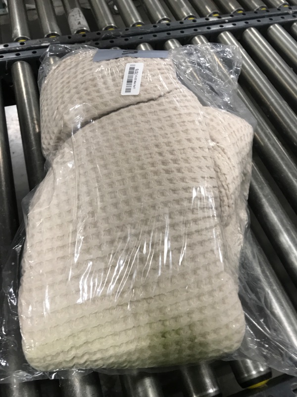 Photo 1 of Bedsure 100% Cotton King Size Blanket for Summer, Soft Waffle Weave King Blanket for Bed, Lightweight Thin Woven Breathable Bedding Decor Gifts for Home, Hotel, Hospital, Linen Beige, 108" x 90"