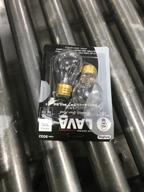 Photo 1 of Lava 5032-6 40-Watt Replacement Item #5032 Light Bulb, 2 Count (Pack of 1), Clear