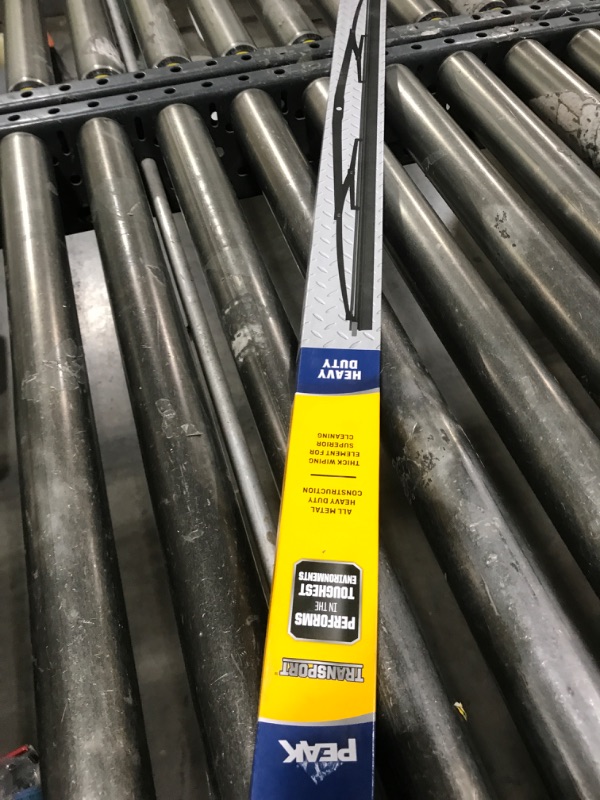 Photo 1 of PEAK Transport Heavy Duty Windshield Wiper Blade, Durable Metal Wiper Blade Replacement for Class 6-8 Trucks, Class A RV's, and Transit Buses with Saddle Wiper Arm and 28" Wide Saddle Blade