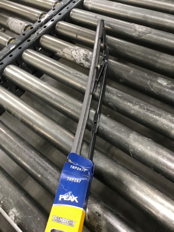 Photo 1 of PEAK Transport Heavy Duty Windshield Wiper Blade, Durable Metal Wiper Blade Replacement for Class 6-8 Trucks, Class A RV's, and Transit Buses with Saddle Wiper Arm and 28" Wide Saddle Blade
