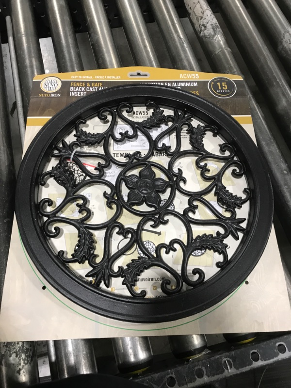 Photo 1 of Nuvo Iron Decorative Insert for Fencing, Gates, Home, Garden - Round, 15"