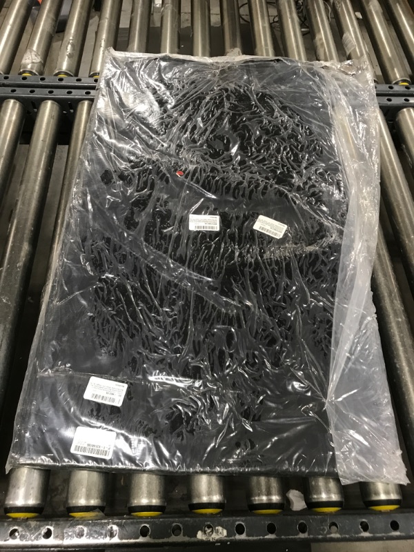 Photo 1 of Heavy Duty Black Portable Crowd Control Barricade Jacket Cover for Angry Bull Barricades – 40" x 8' Weather-Resistant Sleeve for Event and Traffic Management