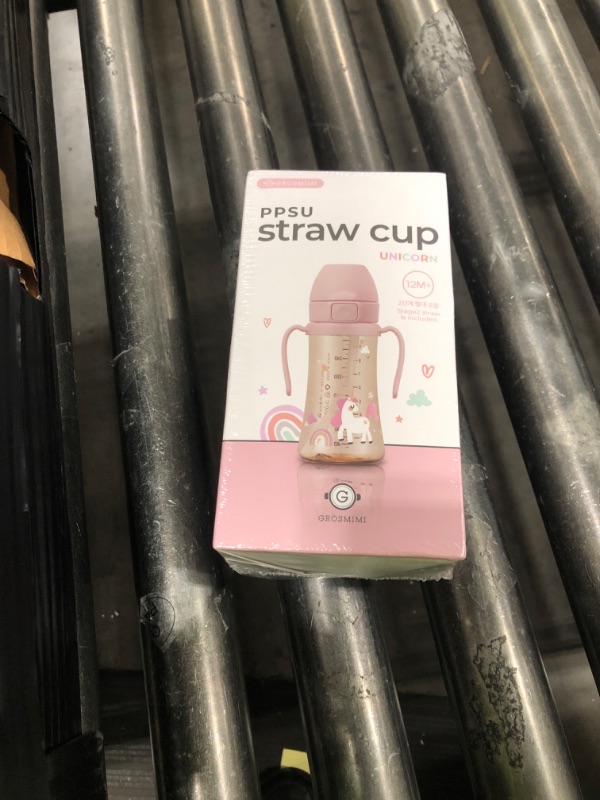 Photo 1 of GROSMIMI Flip Top Spill Proof Sippy Cup, PPSU, BPA Free, 10 oz, Stage 2 Straw for Toddlers (Unicorn)