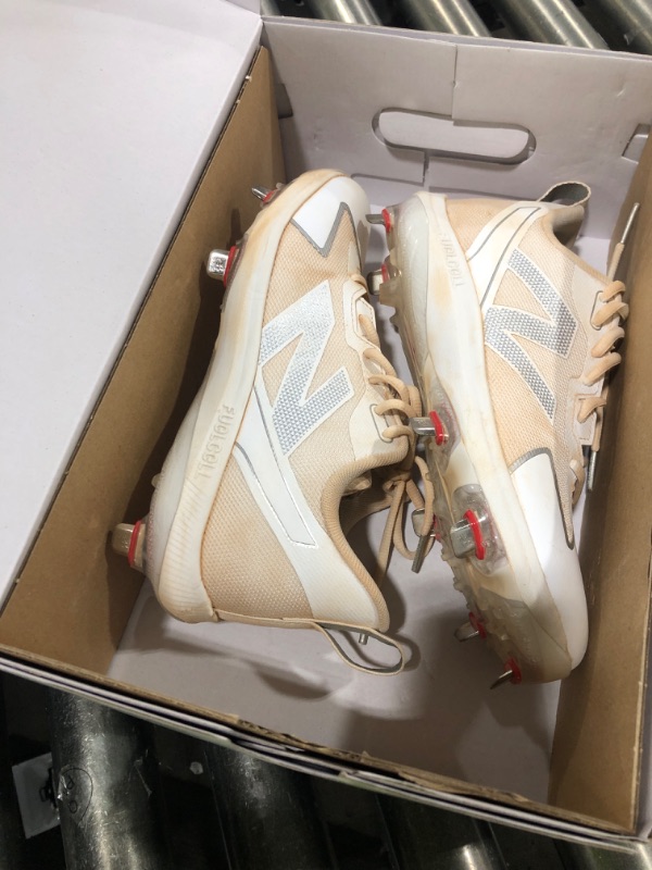 Photo 1 of New Balance Women's FuelCell Romero Duo Softball Shoe, White/Silver/White, 8