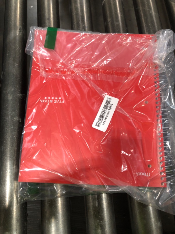Photo 1 of Five Star Spiral Notebook + Study App, 3 Subject, College Ruled Paper, 8-1/2" x 11", 150 Sheets, Fights Ink Bleed, Water Resistant Cover, Fire Red (72065)