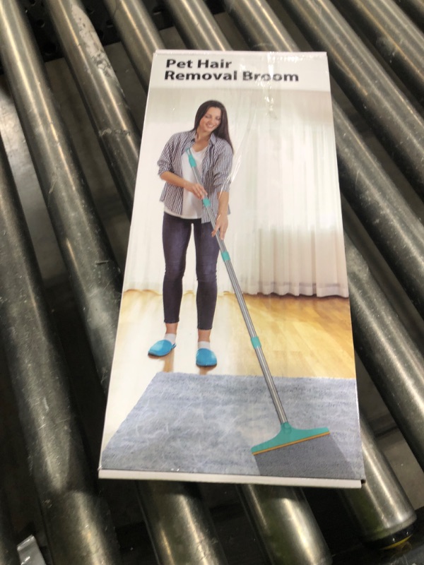 Photo 1 of Carpet Rake for Pet Hair Removal - Reusable Pet Hair Remover, 60” Adjustable Long Handle Cat Dog Carpet Rake Scraper with Patented Design, Dog Hair Rake Brush for Rugs, Mats, Couch