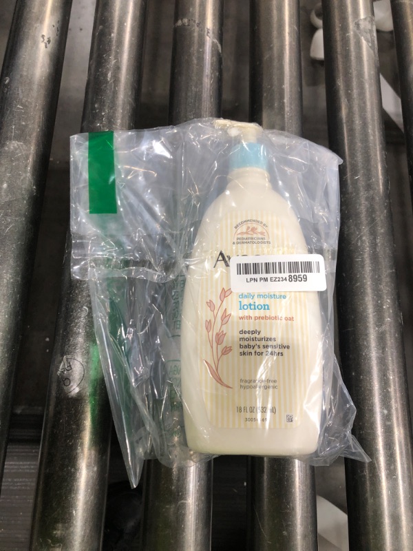Photo 1 of Aveeno Baby Daily Moisture Body Lotion for Sensitive Skin, Hypoallergenic Moisturizing Baby Lotion with Nourishing Oat to Deeply Moisturize Baby's Skin, Fragrance-Free, 18 fl. oz, 2 Pack
