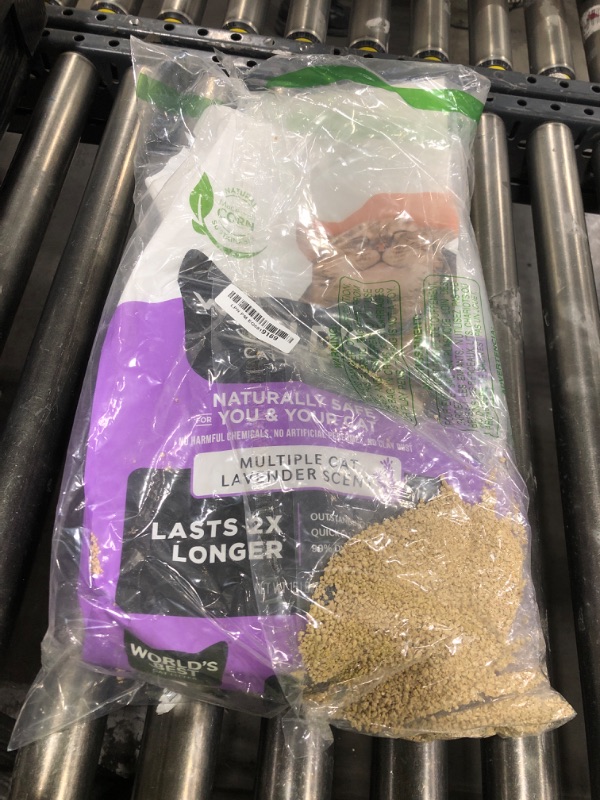 Photo 1 of WORLD'S BEST CAT LITTER Multiple Cat Lavender Scented 15-Pounds - Natural Ingredients, Quick Clumping, Flushable, 99% Dust Free & Made in USA - Calming Fragrance & Long-Lasting Odor Control