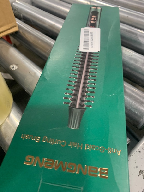 Photo 1 of BANGMENG Mini Thermal Round Brush, 1/2 Inch Barrel Volume Heat Styling Brush for Men and Women Short Thin Curly Straight Hair, Heated Curling Iron,12 Temperature Setting (1.1 Inch with Bristles)