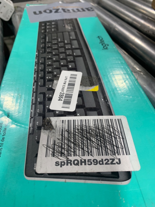 Photo 1 of Logitech K270 Wireless Keyboard for Windows, 2.4 GHz Wireless, Full-Size, Number Pad, 8 Multimedia Keys, 2-Year Battery Life, Compatible with PC, Laptop, Black