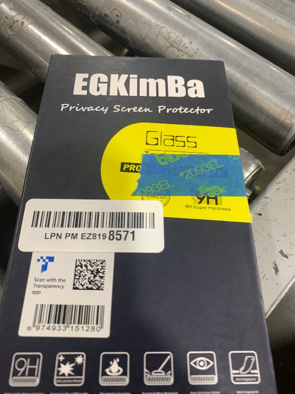 Photo 1 of EGKimBa Privacy Screen Protector compatible with iPhone 15 Pro Max, 6.7 inch Gradient Colorful Electroplated Anti-Spy Anti-Blue Light Tempered Glass