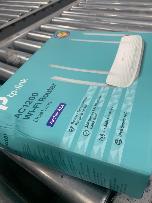 Photo 1 of TP-Link AC1200 WiFi Router (Archer A54) - Dual Band Wireless Internet Router, 4 x 10/100 Mbps Fast Ethernet Ports, Supports Guest WiFi, Access Point Mode, IPv6 and Parental Controls