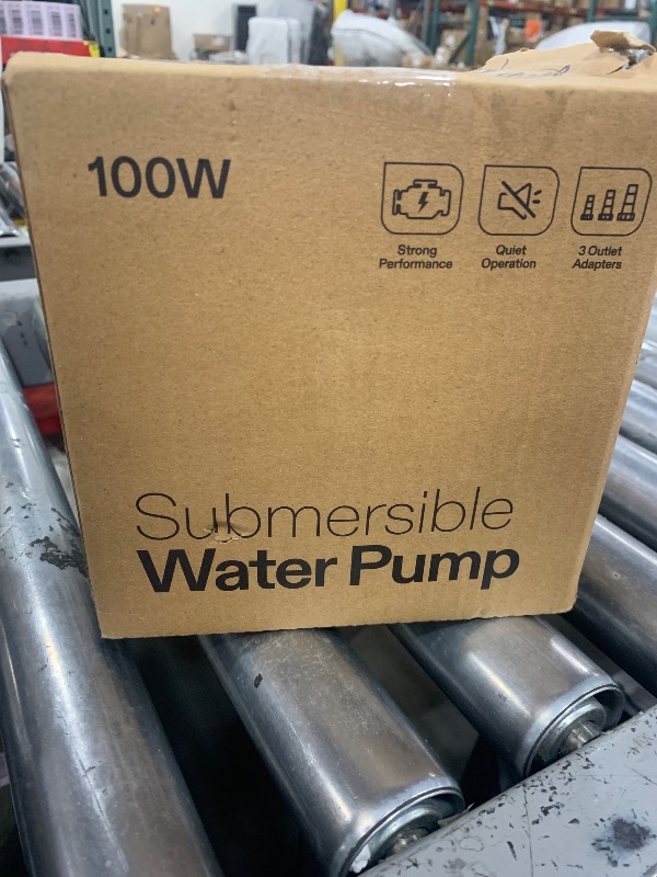 Photo 1 of VIVOSUN 1050 GPH 100W Submersible Water Pump, Quiet Fountain Pump With 13.1 ft Head Lift, 6.6 ft Power Cord, 3 Nozzles, Tubing, & 2 Clamps, For Fish Tank, Pond, Aquarium, Hydroponics