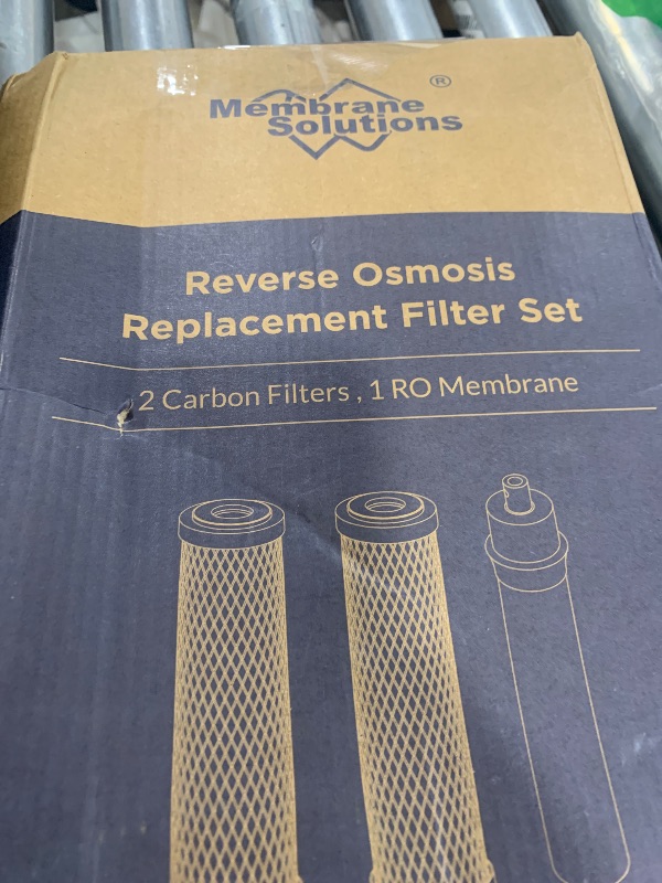 Photo 1 of Membrane Solutions Combo Pack for FX12M and FX12P, Water Filter Replacement Cartridge Compatible GE RO Set GXRM10RBL GXRM10G Reverse Osmosis Systems, 2x Carbon Filters, 1x 50GPD RO Membrane Filter
