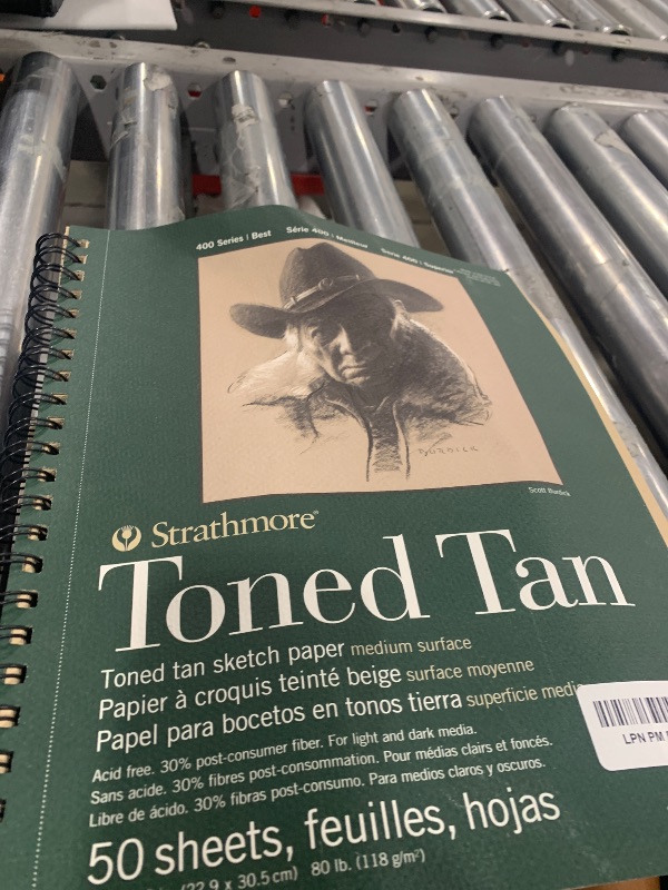Photo 1 of Strathmore 400 Series Sketch Pad, Toned Tan, 9x12 inch, 50 Sheets - Artist Sketchbook for Drawing, Illustration, Art Class Students