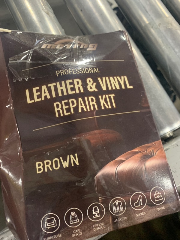 Photo 1 of Brown Leather Repair Kit for Furniture, Couch, Vinyl and Leather Repair Kit for Sofa, Jacket, Car Seats and Purse, Restores Faux, Artificial, Genuine Pleather & Any Material, for Scratch, Tears, Holes