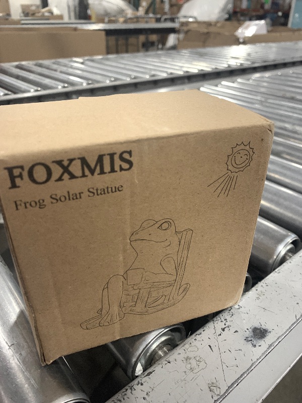 Photo 1 of FOXMIS Miniature Frog Garden Statue Gifts Home Halloween Decorations Fairy Garden Accessories Outdoor Lights Solar Garden Frog Decor Art Housewarming Gift for Patio,Yard,Lawn Ornament,3.89"x2.36"x3.93