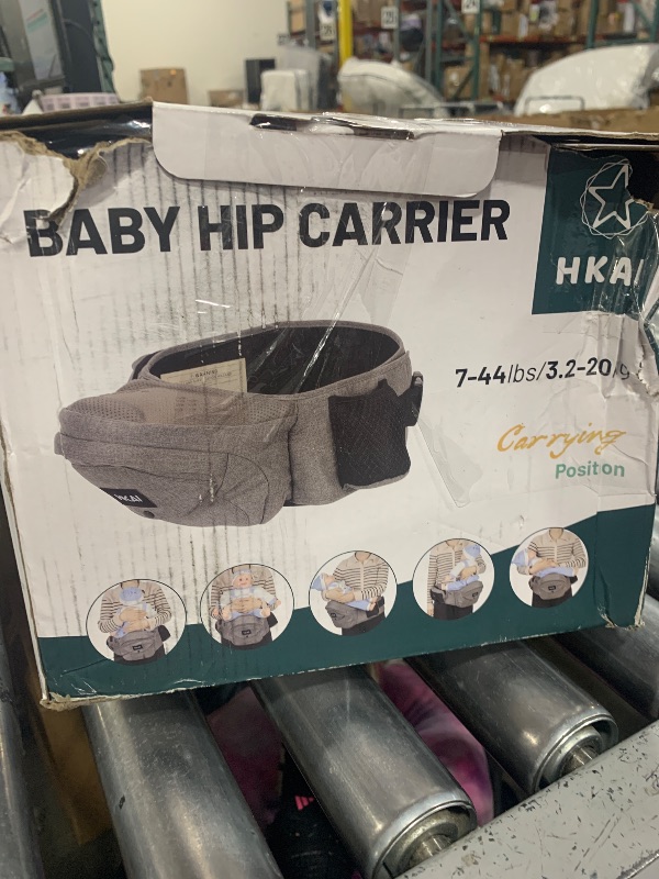 Photo 1 of HKAI Baby Hip Carrier, Mom’s Choice Award Winner, Baby Carrier with Adjustable Waistband & Breathable Mesh, Ergonomic Carrier with Non-Slip Hip Seat Surface for Newborns & Toddlers, (Grey)