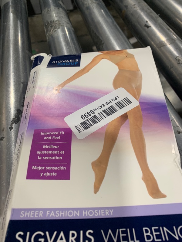 Photo 1 of SIGVARIS Women's Sheer Fashion Pantyhose - 15-20mmHg Weight Compression - Sheer Spandex Non-Slip Hosiery for Comfortable Everyday Wear - Taupe - C (Medium Short)