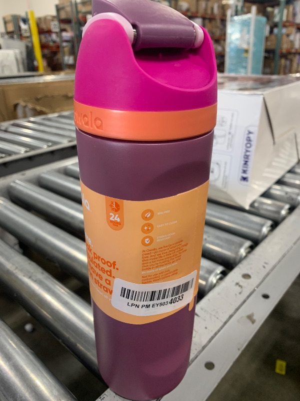 Photo 1 of Owala FreeSip Insulated Stainless Steel Water Bottle with Straw for Sports and Travel, BPA-Free Sports Water Bottle, 24 oz, Crown Jewel