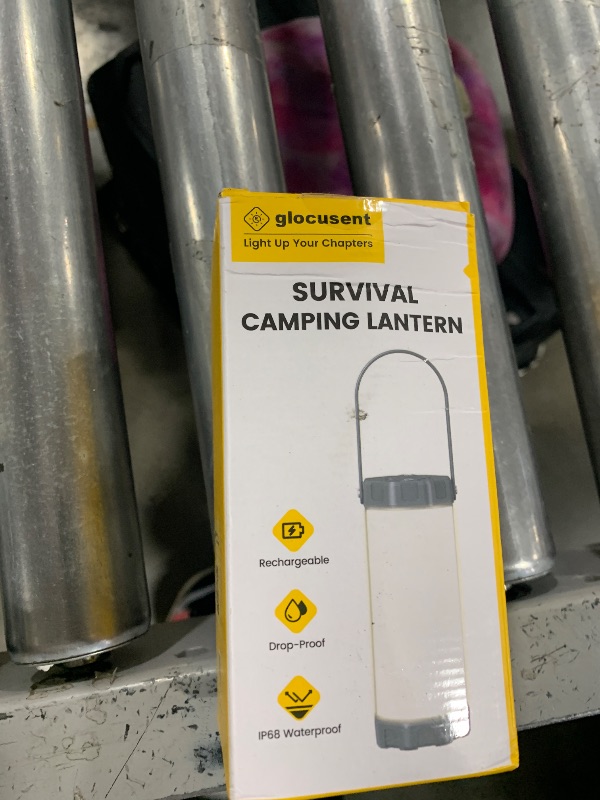 Photo 1 of Glocusent Camping Lantern Rechargeable, Up to 80Hrs, 5000mAh 106 LED Lantern with 5 Brightness 3 Modes & SOS, IP68 Waterproof, Max 1200LM, Camping Light for Power Outages Hiking Emergency Hurricane