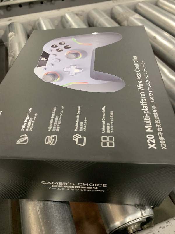 Photo 1 of EasySMX X20 Wireless Gaming Controller with RGB Backlit, 2-Stage Hall Effect Stick, 1000Hz Polling Rate, 6-Axis Gyro on Multi-Platform, Mech Buttons- Compatible with PC/Switch/Steam/Android