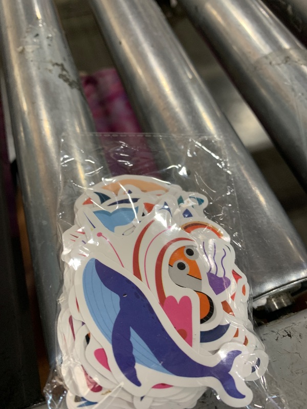 Photo 1 of 100 Pack Ocean Life Animal Stickers,Under The Sea Party Favors, Waterproof Stickers for Water Bottle Laptop Computer Phone