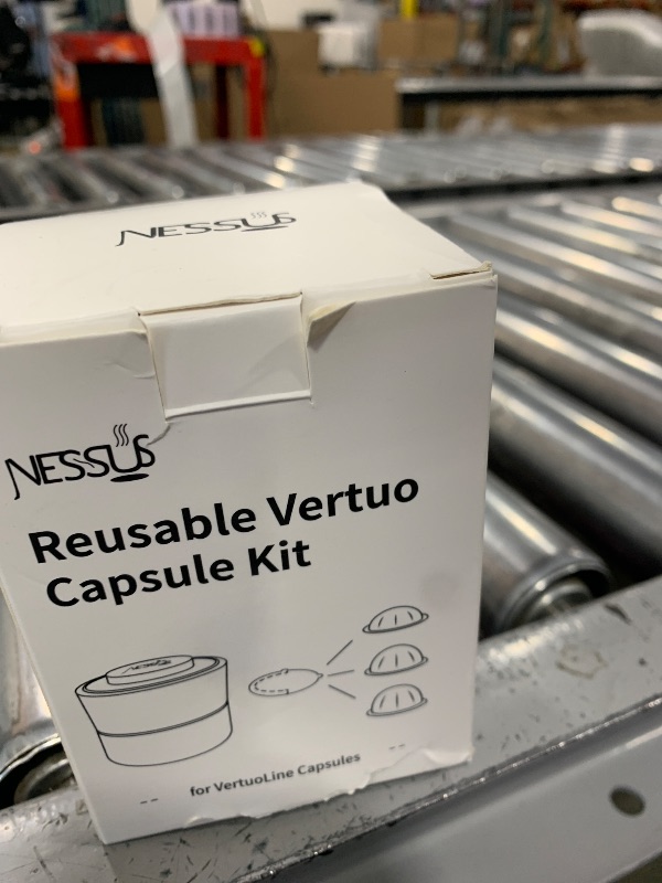 Photo 1 of Nessus Reusable Kit for Nespresso Pods Vertuo, Reuse Old Coffee Pods for Nespresso Vertuo: 100 Pcs Aluminum Foil Seal Lid, Holder, Brush, Refillable Vertuo Plus Next Capsule Machine