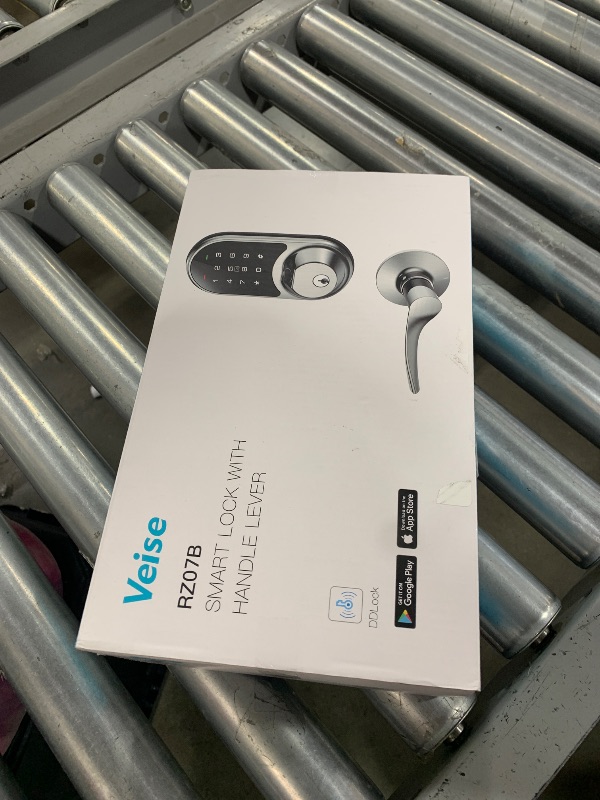Photo 1 of Veise RZ07B Smart Locks for Front Door, 2 Lever Handles, Fingerprint Keyless Entry, App Control Biometric Door Lock Set, Touchscreen Keypad Deadbolt, Easy Install, Auto Locking, Satin Nickel