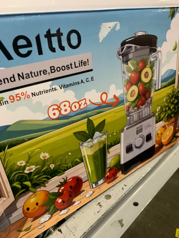 Photo 1 of Aeitto Blenders for Kitchen with 68Oz. Large Capacity, 1800W Max Power Smoothie Blender, 3 Preset Programs & 7 Speeds, Professional Countertop Blender for Smoothies, Ice Crush, Frozen Drinks, Silver