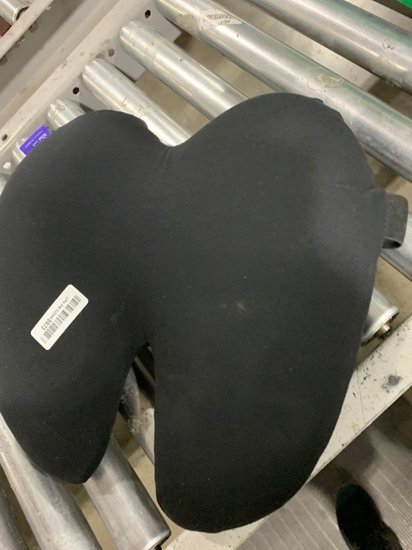 Photo 1 of C CUSHION LAB Extra Dense Lumbar Pillow - Patented Ergonomic Multi-Region Firm Back Support for Lower Back Pain Relief - Lumbar Support Cushion with Strap for Office Chair, Car, Sofa, Plane - Black
