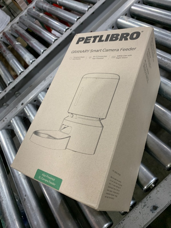 Photo 1 of PETLIBRO Automatic Cat Feeder with Camera, 1080P HD Video with Night Vision, 5G WiFi Pet Feeder with 2-Way Audio, Low Food & Blockage Sensor, Motion & Sound Alerts for Cat & Dog Single Tray