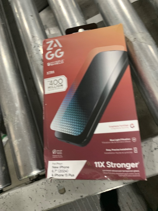 Photo 1 of ZAGG XTR4 Screen Protector for iPhone 16 Plus - 11x Stronger Tempered Glass, Blue Light Filtration, Anti-Reflective Technology, Graphene Reinforced, InvisibleShield, Easy Dust-Free Installation