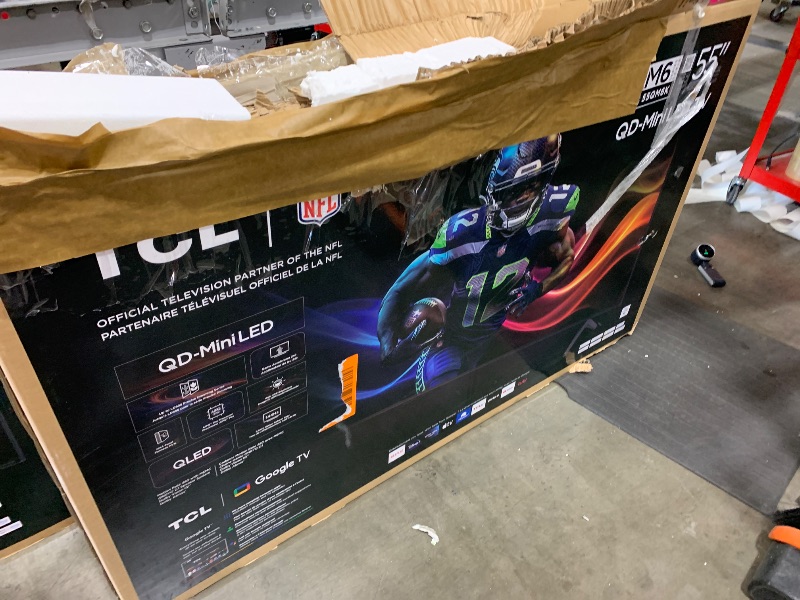 Photo 1 of TCL 55-Inch Class QM6K Series QD-Mini LED 4K UHD Google Smart TV Best Value Mini-LED TV - QLED, 144hz, 240hz Gaming Rate, High Contrast Screen, Onkyo Audio, Dolby Atmos (55QM6K, 2025 Model)