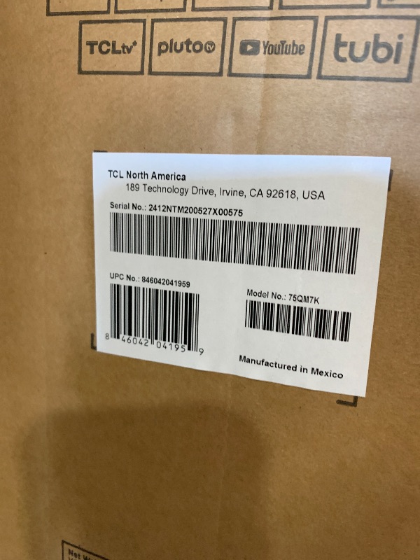 Photo 1 of TCL 75-Inch Class QM7K Series QD-Mini LED 4K UHD Google Smart TV Best Premium Mini-LED TV - QLED, 144hz, 288hz Gaming Rate, Anti-Reflective Screen, Bang & Olufsen Audio, Atmos (75QM7K, 2025 Model)