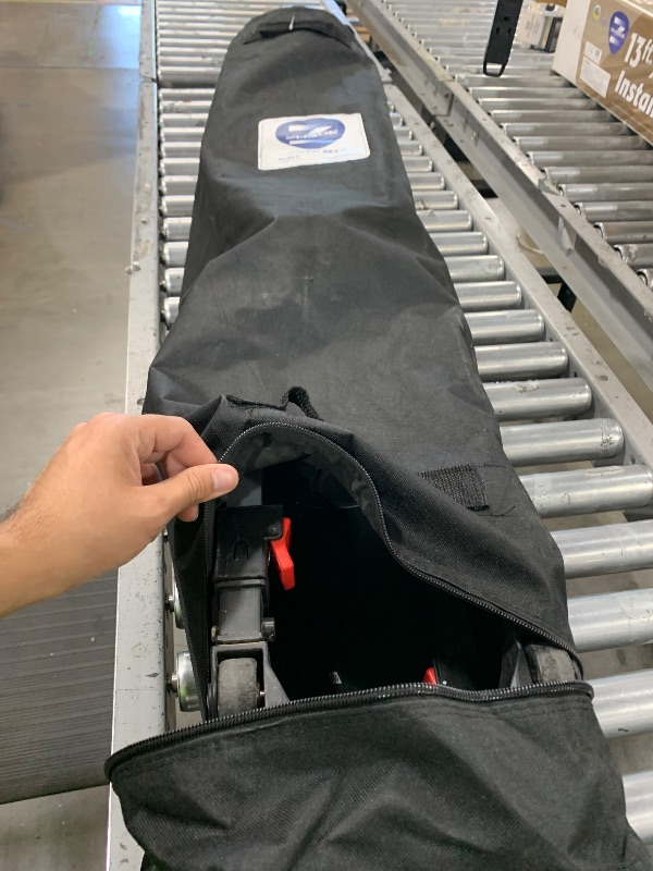Photo 1 of Z-Shade Push Button Angled Leg Instant Shade Outdoor Canopy Tent Portable Shelter with Steel Frame and Storage Bag, Navy
