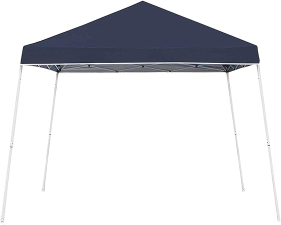Photo 1 of Z-Shade Push Button Angled Leg Instant Shade Outdoor Canopy Tent Portable Shelter with Steel Frame and Storage Bag, Navy
