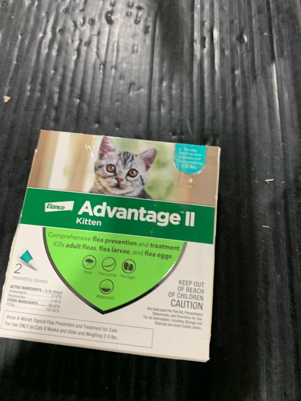 Photo 1 of Advantage II Kitten Vet-Recommended Flea Treatment & Prevention | Cats 2-5 lbs. | 2-Month Supply