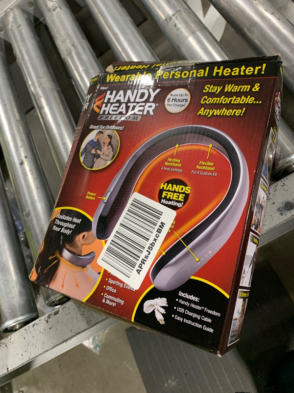 Photo 1 of Ontel Handy Heater Freedom - Wearable Neck Heater for Cold Winters, 4 Heat Settings & Comfort-Heat Technology, Cordless Personal Heater for On-The-Go Heating, USB Rechargeable, 6 Hour Battery Life