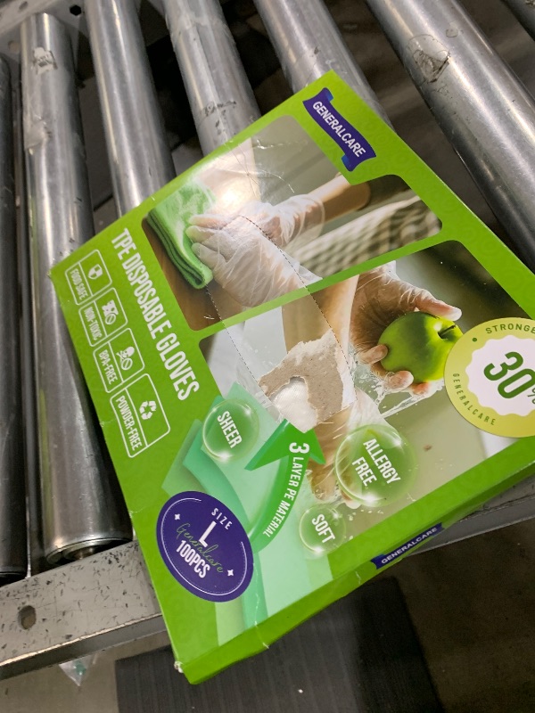 Photo 1 of SWIFTLITE Disposable Vinyl Gloves, Food Safe, Latex-Free Powder-Free Clear Plastic Gloves for Cooking, House Clean, Food Prep (100, Large)