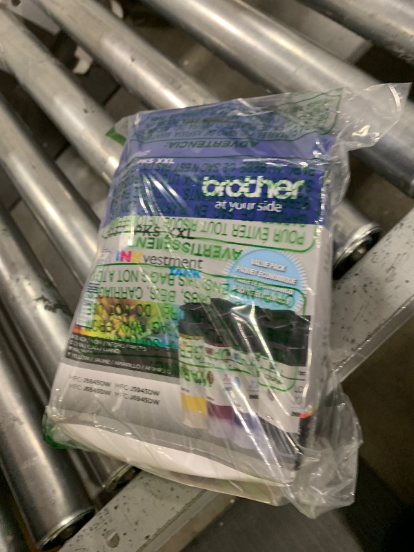 Photo 1 of Brother Genuine LC30374PKS, 4-Pack Super High-Yield INKvestment Tank Ink Cartridges, Includes 1 Cartridge Each of Black, Cyan, Magenta and Yellow Ink, Page Yield Up to 1,500 Pages/Cartridge, LC3037