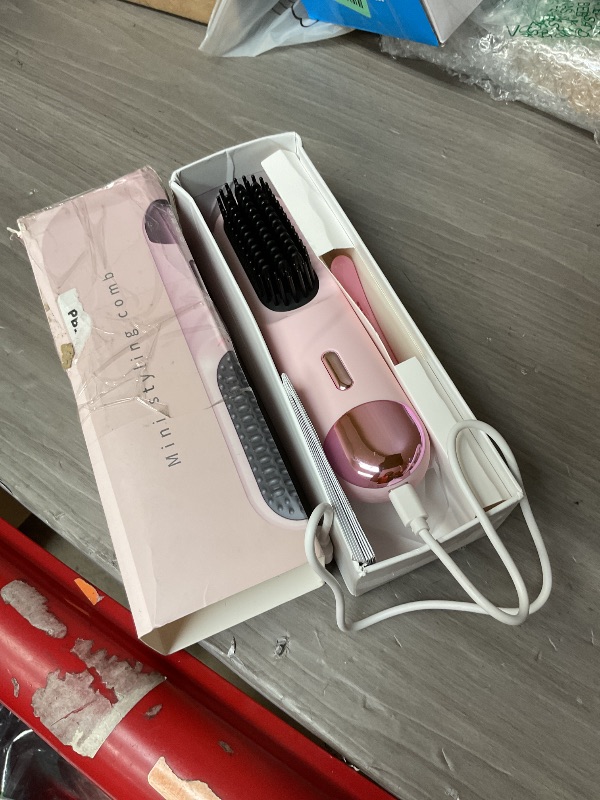 Photo 1 of 2025 New Upgraded Cordless Hair Straightener Brush 300 Million Negative Ionic Portable Hair Straightener Comb for Women with 4 Temps Fast Heating MCH Ceramic Coating Smooth Frizz - Free Hair