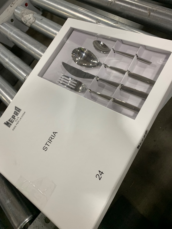 Photo 1 of MEPRA CUTLERY SET 24 PCS STIRIA Set-24 Piece, Silver