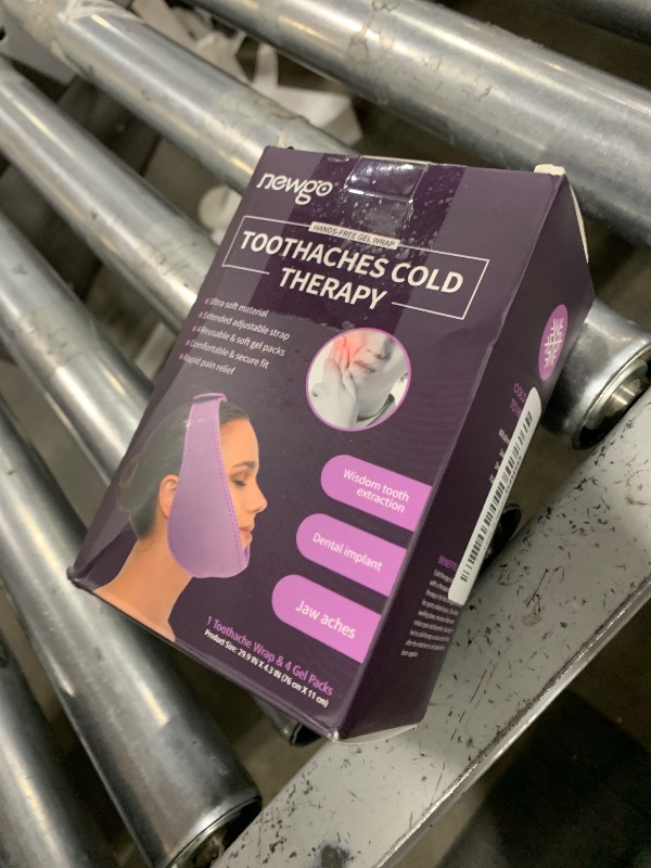 Photo 1 of NEWGO Wisdom Teeth Ice Pack Head Wrap for Face Oral Surgery, Jaw Ice Pack for Face with 4 Hot Cold Gel Pack for TMJ, Tooth Extraction, Tonsillectomy Recovery - Purple