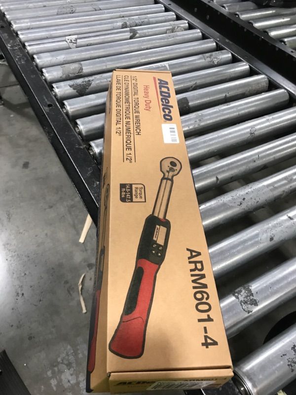 Photo 1 of ACDelco 1/2 (14.8 to 147.5 ft-lbs.) Heavy Duty Digital Torque Wrench with Buzzer and LED Flash Notification ISO 6789 Standards with Certificate of Calibration