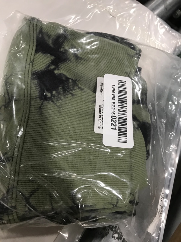 Photo 1 of QOQ Womens Tie Dye High Waisted Workout Leggings Seamless Scrunch Booty Butt Lift Yoga Pants Tummy Control Compression Tights Army Green M
