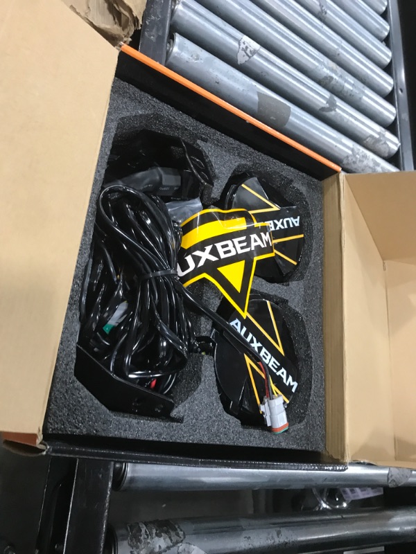 Photo 1 of Auxbeam V-Ultra Series Side Shooter Light Bar, 5Inch 172W Round Offroad Lights LED Pods 20400LM, Amber DRL & Spotlight Dual Color 270° Wider Off Road Lighting with Protective Covers, Pair