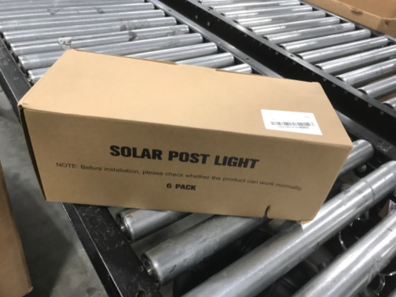 Photo 1 of APONUO 6 Pack Solar Post Cap Lights, 2 Modes(Warm/Cool Light) Outdoor Waterproof Fence Post Solar Lights, Solar Powered Garden, Patio, Deck Decor for 4x4, 5x5, 5.5x5.5 Wood & Vinyl Posts, White